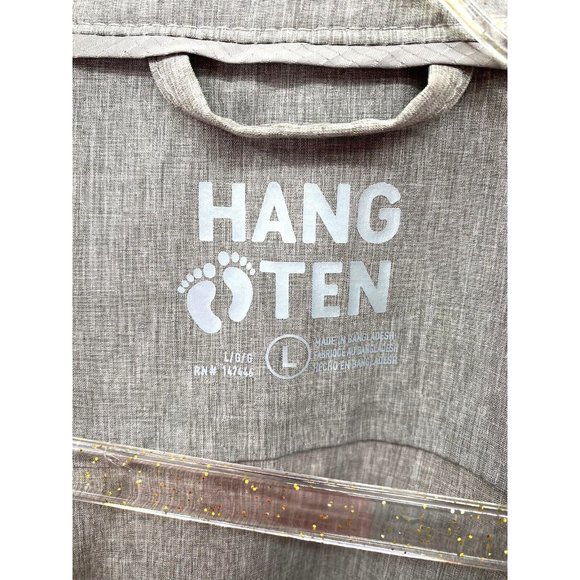 Hang Ten Hybrid Jacket UPF 50+ Water Resistant Stretch Zipper Pockets Gray L - Picture 3 of 6